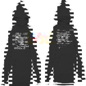 Love My Veteran Dad Proud Military Father American Flag Hoodie | Mazezy