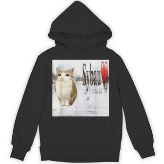 Meowl Sybau Meme Cat-Owl Brainrot Silly Cursed Cat Hoodie - Thegiftio UK