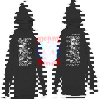 Merry Christmas Heavy Metal Band Death Metal Vintage Santa Hoodie | Seseable CA