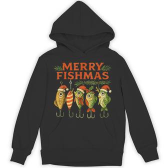 Merry Fishmas Vintage Fishing Christmas Hoodie - Thegiftio UK