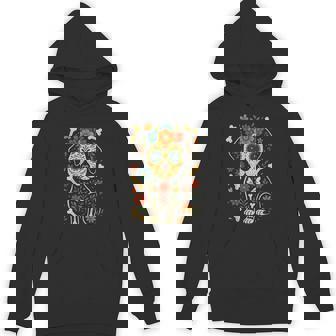 Mexican Dog Day Of The Dead Skeleton Sugar Flowers Dogs Hoodie - Monsterry