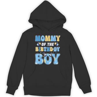 Mommy Of The Birthday Boy Family Blue Dog Fun Birthday Party Hoodie - Thegiftio UK