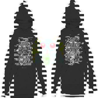 Mothman Drinking Bubble Tea Kawaii Boba Tea Hoodie | Mazezy