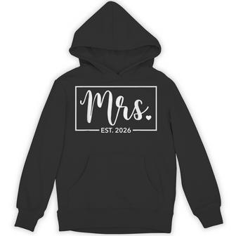 Mrs Est 2026 Just Married Honeymoon Wedding Hoodie - Thegiftio UK