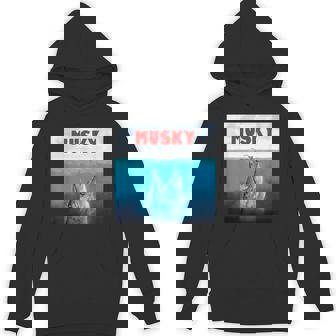 Musky Fishing Great White Theme Hoodie - Monsterry