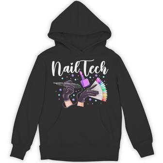 Nail Tech Quote Work Uniform Nail Polish Lips Mouth Nail Hoodie | Mazezy