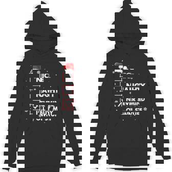 Nice Naughty Never Mind I'll Buy My Own Stuff Santa Hoodie | Mazezy