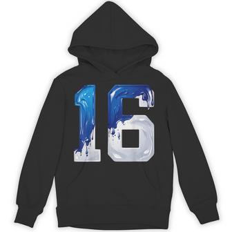 Number 16 Years Old 16Th Birthday Hoodie - Thegiftio UK