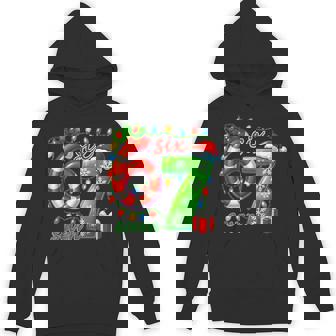 Number 67 Meme Retro Santa 6 7 Holiday Six Seven Christmas Hoodie - Monsterry