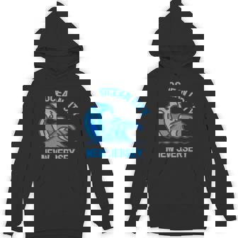 Graphic Ocean City New Jersey Pocket Wave Souvenir Unisex Hoodie | Mazezy