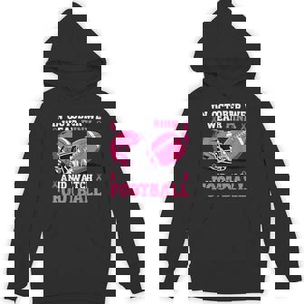 In October We Wear Pink Football Breast Cancer Hoodie | Mazezy