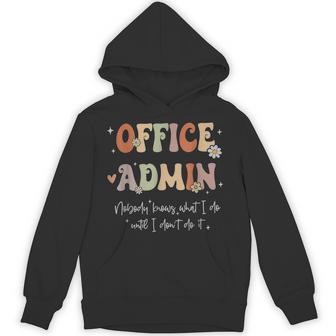 Office Admin Front Desk Administration School Admin Team Fun Hoodie - Thegiftio UK