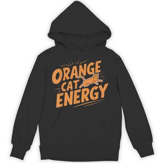 Orange Cat Energy Hoodie - Thegiftio UK