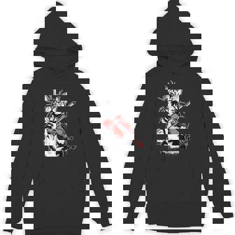 Orchestra Musician Violinist Rock Cat Playing Violin Unisex Hoodie | Mazezy
