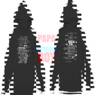 Papa Of The Birthday Boy Matching Family Spider Web Hoodie - Thegiftio