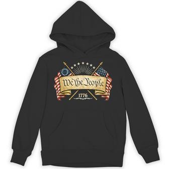 Patriotic Two Flags 1776 2026 We The People Hoodie - Thegiftio UK