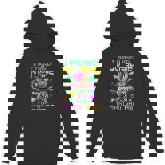 I Paused My Game For Mardi Gras Video Game Controller Boys Hoodie - Monsterry