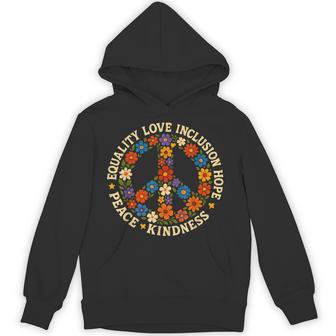 Peace Kindness Equality Love Hope Diversity Human Rights Hoodie | Seseable UK