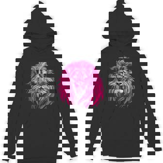 Pink Lion Breast Cancer Awareness Survivor Warrior Hoodie | Mazezy