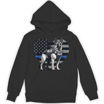 Police K9 Police Dog Police Flag Hoodie - Thegiftio UK