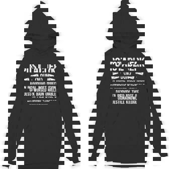 Postal Clerk Definition Post Office Clerk Postal Clerks Hoodie - Monsterry