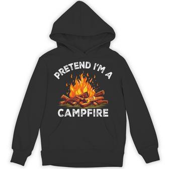 Pretend I'm Campfire Camping Holiday Halloween Costume Hoodie - Thegiftio UK