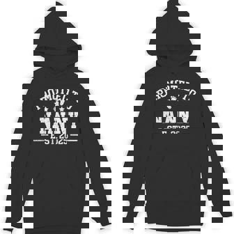 Promoted To Nanny 2025 Baby Announcement Black Women's Expecting Mothers Short Sleeve Hoodie | Mazezy