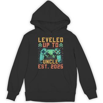 Promoted To Uncle 2025 Leveled Up To Uncle Est 2025 Gaming Hoodie | Mazezy
