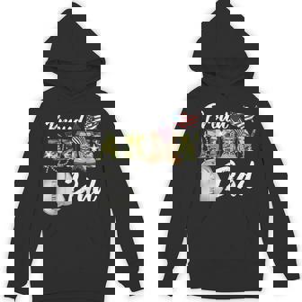 Proud Army Dad Military Dad With Dog Tag Us Flag Hoodie | Mazezy