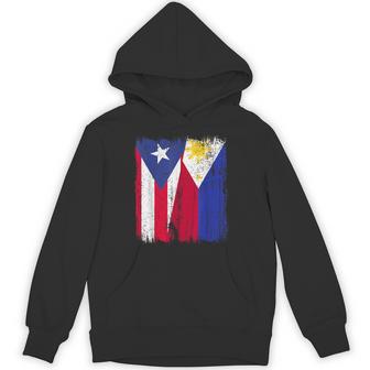 Puerto Rico Philippines Half Flag Puerto Rican Filipino Hoodie - Thegiftio UK