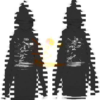 Pumpkin Head Skeleton Volleyball Halloween Spooky Beach Unisex Hoodie | Mazezy