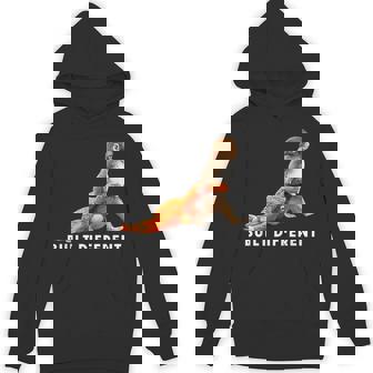 Punch The Monkey Built Different 3 ホワイトテキスト パーカー - Kawaiitshirt