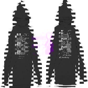 Purple Ribbon Daughter Chiari Malformation Awareness Small Black Hoodie - Thegiftio