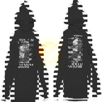I Put The “Tism” In Patriotism Retro Eagle Raccoon Usa Flag Hoodie - Monsterry