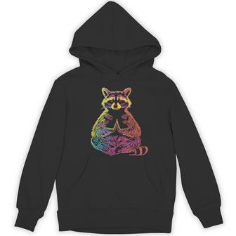 Raccoon Meditating Animal Meditation Zen Yoga Yogi Hoodie - Thegiftio UK