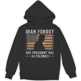 I Ran Forgot Our President Has 34 Felonies Hoodie - Thegiftio UK