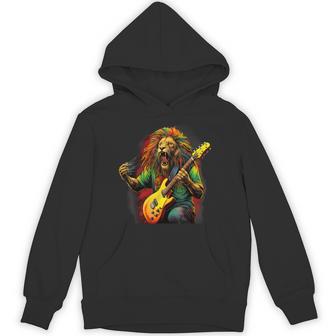 Rasta Reggae Lion Jamaican Roots Lion Of Judah Reggae Music Hoodie - Thegiftio UK