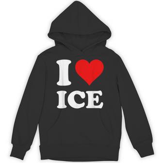 Red Heart I Love Ice Hoodie - Thegiftio UK