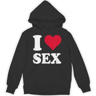 Red Heart I Love Sex Hoodie - Thegiftio UK