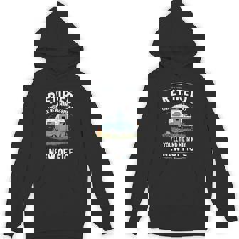 Retirement Retired Camper Camp Camping Small Black Hoodie - Thegiftio