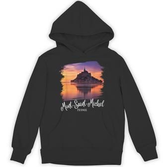 Retro France Souvenir Mont Saint Michel Hoodie | Mazezy