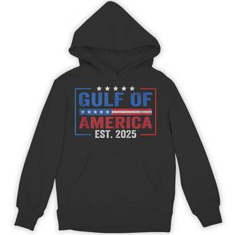 Retro Gulf Of America Est 2025 Vintage Coastal Usa Patriotic Hoodie - Thegiftio UK