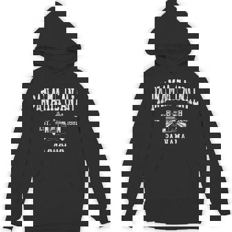 Retro Panama Canal Cruising Ship In Locks Vintage Graphic Hoodie | Mazezy