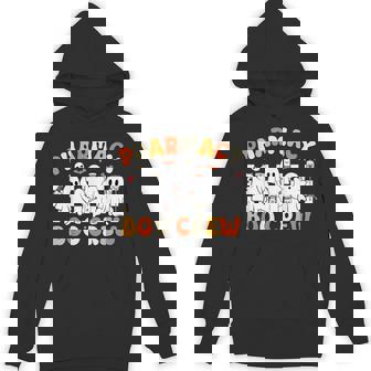 Retro Pharmacy Boo Crew Ghost Pharmacist Tech Halloween Hoodie - Thegiftio