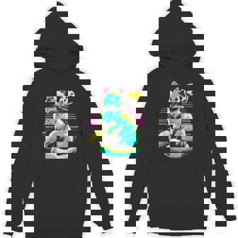 Retro Pickleball Cat Lover Paddle Sport Feline Kitten Hoodie - Thegiftio