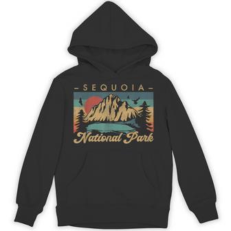 Retro Vintage Graphic Sequoia National Park Hoodie | Mazezy