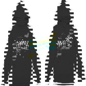 Retro Wildwood New Jersey Waves Sun Ocean Beach NJ Vacation Unisex Hoodie | Mazezy