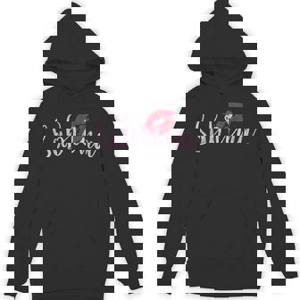 Sabrina Name Graphic T Heart Lips Personalized Chic Hoodie | Seseable UK