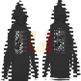 Sandboarding American Flag Vintage 4th Of July Patriotic Unisex Hoodie | Mazezy