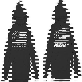 Sandboarding Life USA Flag Patriotic Sports Unisex Hoodie | Mazezy